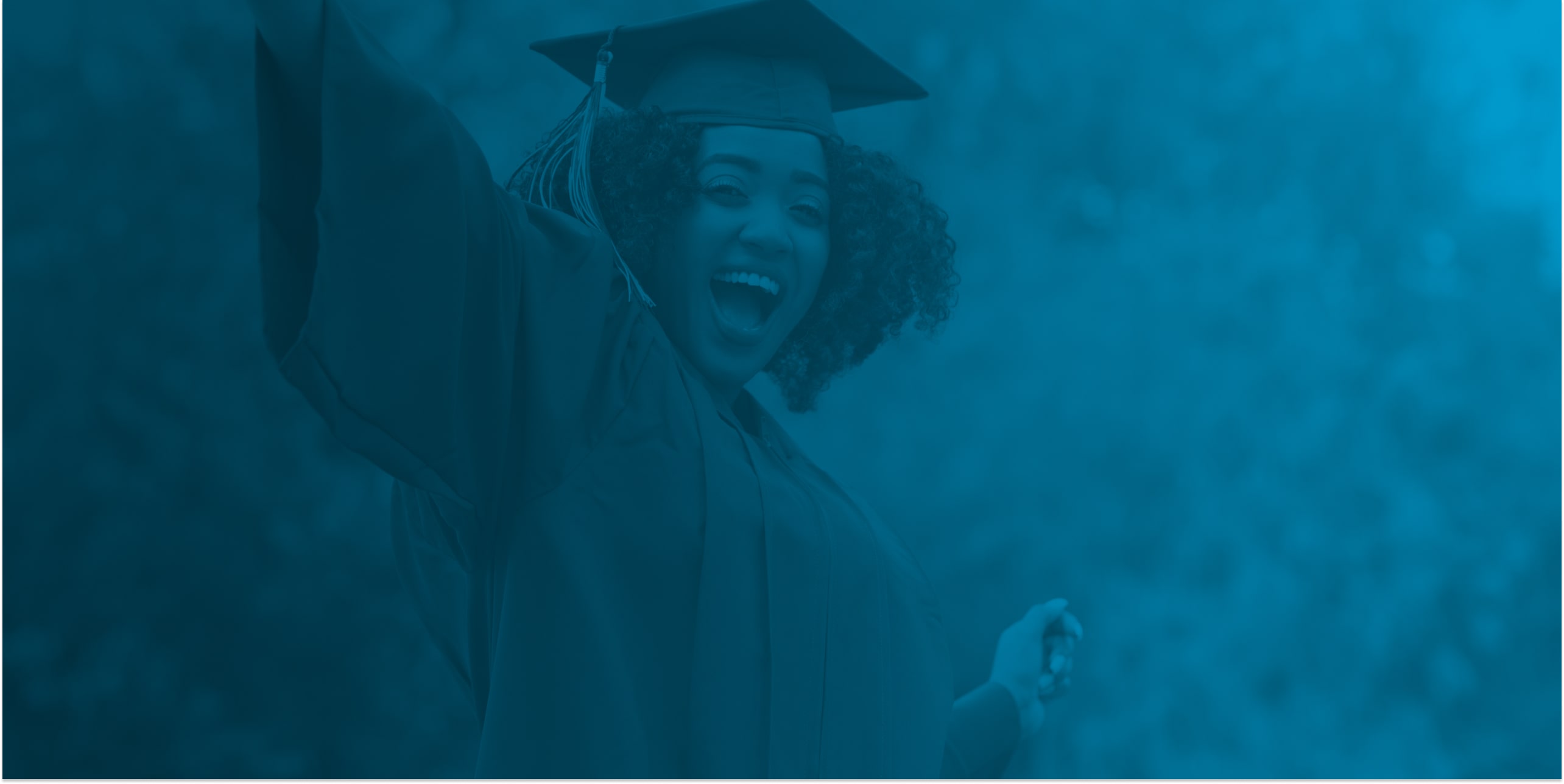 Excited Black female graduate