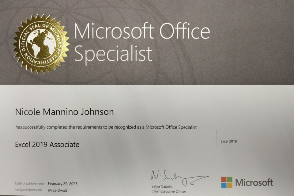 microsoft office certification